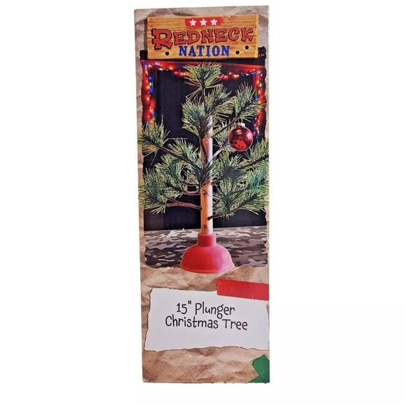 Redneck Nation Other - Redneck Nation 15” Humorous Novelty Plunger Holiday Christmas Tree